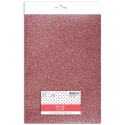 Coupon de tissu thermocollant A4 - Glitter rose nacré