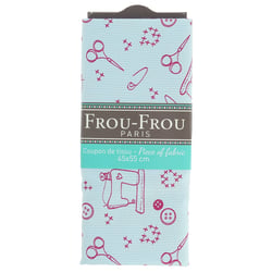 Coupon de tissu - 45x55 cm - I love couture - Bleu ciel