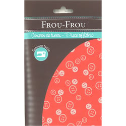 Coupon de tissu - 45x55 cm - I love couture - Corail