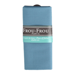 Coupon tissu uni - 45 x 55 cm - Bleu intense
