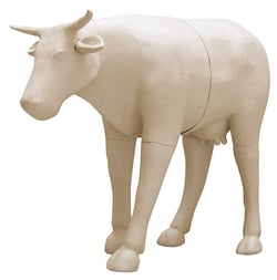 Vache XXL - papier mâché - 100cm