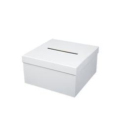 Urne en carton blanc - carré - 25 cm