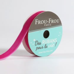 Bobinette Frou-Frou - 1,5 m x 9 mm - Velours - Fushia