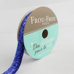 Bobinette Frou-Frou - 2 m x 9 mm - Velours - paillete Saphir