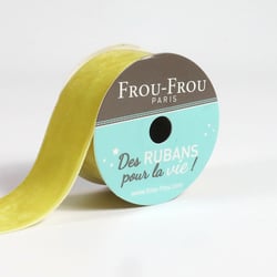 Bobinette Frou-Frou - 1,5 m x 25 mm - Velours - Poussiere d'or