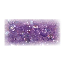 Perles verre irisée - lilas 3 mm