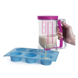 Verseur de pâte à piston - Lily Cook - 900 ml - couleurs assorties