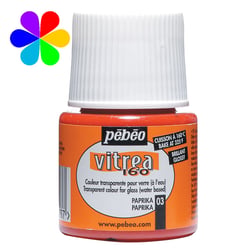 Peinture Vitréa Brillante Pébéo 45 ml - Paprika