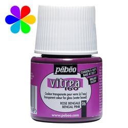 Peinture Vitréa Brillante Pébéo 45 ml - Rose Bengale