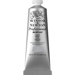 Professional Acrylic Colour- 60ml - argent - Winsor & Newton