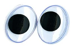 Yeux mobiles ovales x 5 paires N°2