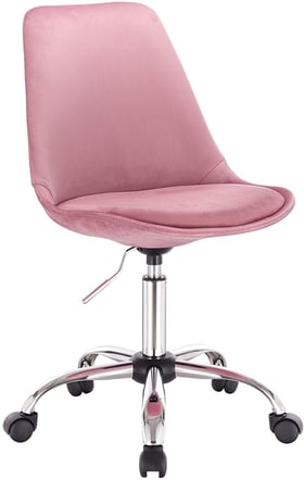Fauteuil de bureau chaise de bureau en velours rose 19_0000488