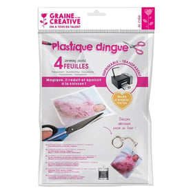 8 feuilles de plastique dingue imprimable A4 - Transparent