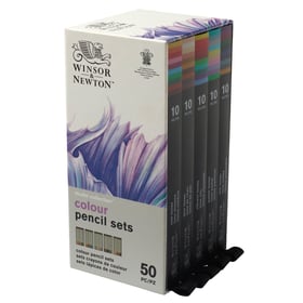 Lot de 50 crayons de couleur - Winstor & Newton - Couleurs assorties - Studio Collection
