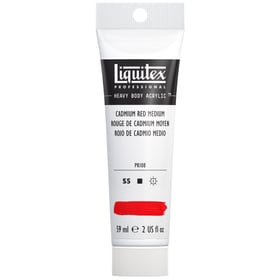 Tube 59 ml de peinture acrylique Liquitex Heavy Body série 5 - Rouge de cadmium - Extra-fine