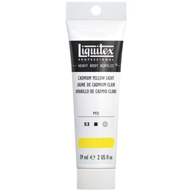 Tube 59 ml de peinture acrylique Liquitex Heavy Body série 3 - Jaune clair de cadmium - Extra-fine