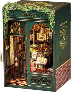Maquette DIY Book Nook 139 pièces - La librairie de la chouette - Cutebee
