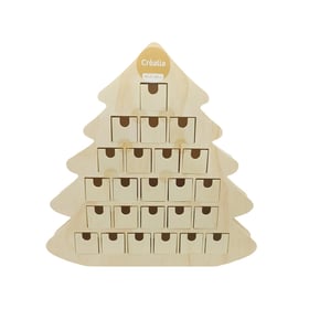 Calendrier de l’Avent en bois - Sapin tradition - Créalia