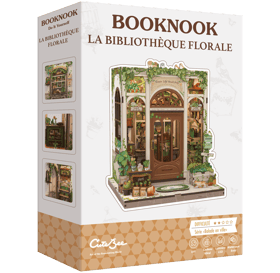 Maquette DIY Book Nook 196 pièces - La bibliothèque florale - Cutebee