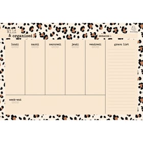 Planner hebdomadaire Exacompta - Léopard clair