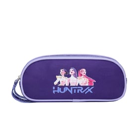 Trousse rectangulaire 2 compartiments La Plume Dorée - Bleu - K-Pop Demon Hunter Huntrix