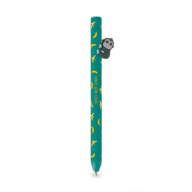 Stylo bille rétractable Legami - Gorille - noir