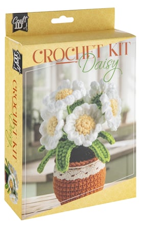 Kit de crochet Craft ID - Pot de fleurs Marguerite