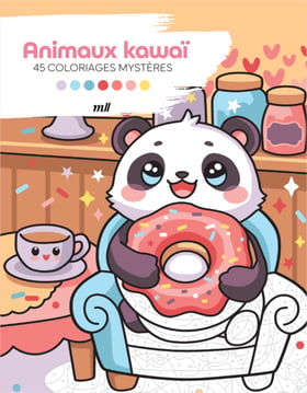 Animaux kawaï - 45 coloriages mystères