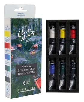 Lot de 6 tubes de peinture à l'huile Sennelier - Nymphéas Claude Monet - extra-fine