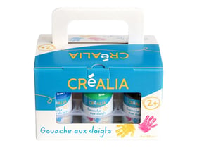 Set 6 gouache aux doigts - 150 ml