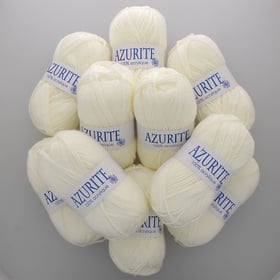 Lot de 10 fils à tricoter 100 % acrylique - Azurite - Tradition - Ecru 211