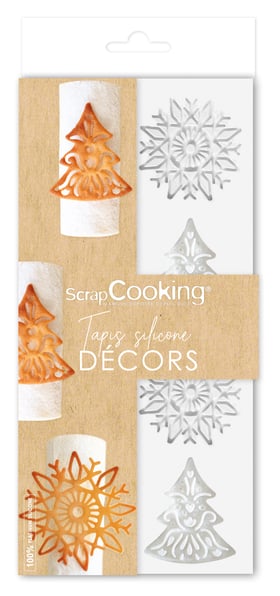 Tapis pour tuiles décoratives ScrapCooking® - Sweet Xmas - Silicone - 28,3 x 18 cm