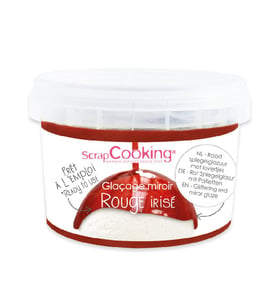 Glaçage miroir ScrapCooking® - Rouge irisé - 300 g