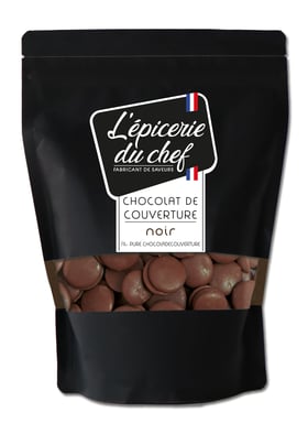 Chocolat couverture L'épicerie du chef - Noir - 500 g