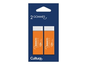 Lot de 2 gommes blanches - Cultura