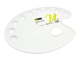 Palette plastique ovale - 9 godets - Monali
