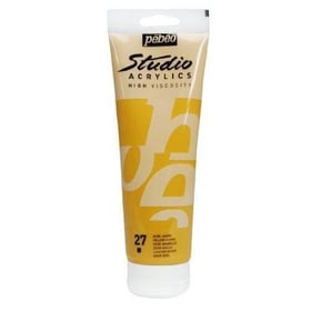 Tube 250 ml  de peinture acrylique Pébéo - Studio Acrylics High Viscosity - ocre jaune