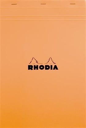 Bloc-notes - Format A4 21 x 29.7 cm - Rhodia - 160 pages lignées - Orange