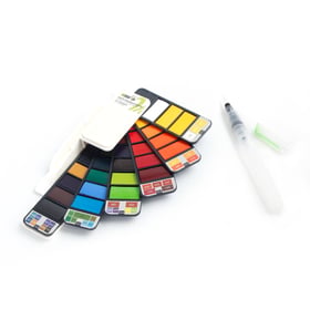 Palette éventail aquarelle 33 couleurs - Monali