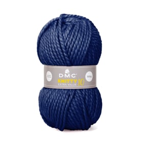 Pelote de fil à tricoter 100% acrylique - DMC - Knitty 10 - Bleu marine 971