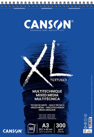 Canson Scrapbooking Carton Ondulé Rouge CANSON 300g X 0,5 X 0,7 m Idéal Création Carte 