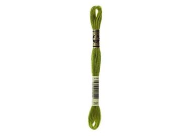 Fil à broder DMC - Mouliné spécial - Vert criquet n°581