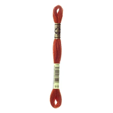 Fil à broder DMC - Mouliné spécial - Brun tomette n°919