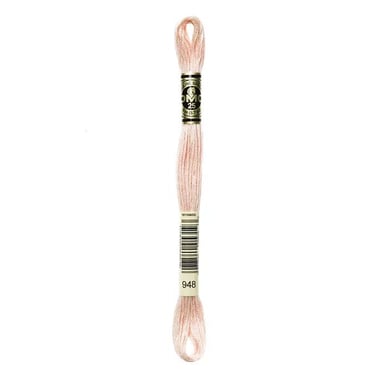 Fil à broder DMC - Mouliné spécial - Plume rose n°948