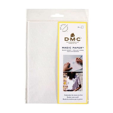 Lot de 2 feuilles magiques papier hydrosoluble pour broderie DMC - A5