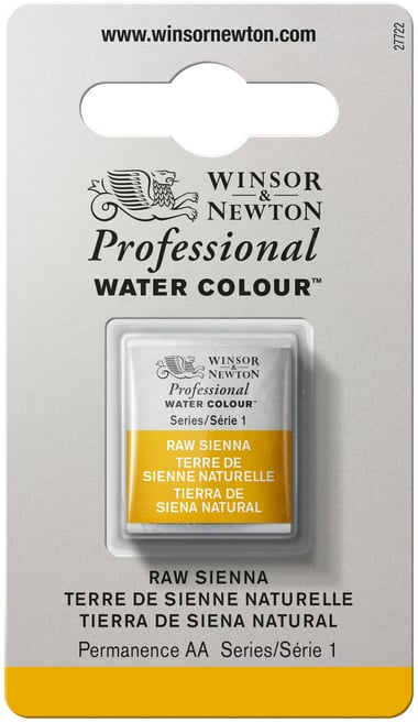 1/2 godet - Peinture aquarelle Winsor & Newton - Terre de Sienne naturelle n°552 - Extra fine - Transparent