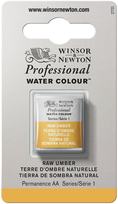 1/2 godet - Peinture aquarelle Winsor & Newton - Ombre n°554 - Extra fine - Transparent