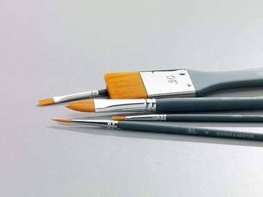 Set 4 pinceaux Winsor & Newton - Aquarelle - Poils synthétiques dorés - Foundation 3/5/2/4