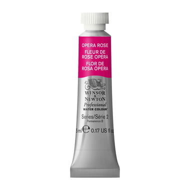 Tube de 5 ml - Peinture aquarelle Winsor & Newton - Fleur de rose opéra n°448 - Extra fine - Semi-transparent