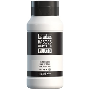 Peinture acrylique - Basic Acrylic Fluid - Liquitex - 118 mL - Blanc de titane - 432